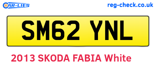 SM62YNL are the vehicle registration plates.