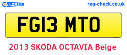 FG13MTO are the vehicle registration plates.