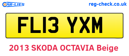 FL13YXM are the vehicle registration plates.