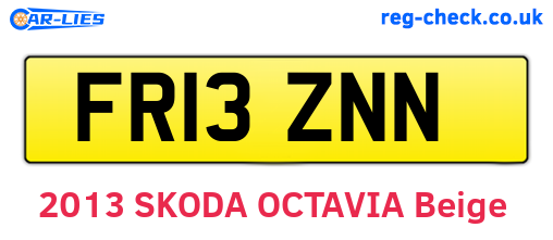 FR13ZNN are the vehicle registration plates.