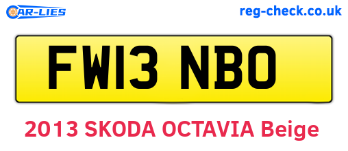 FW13NBO are the vehicle registration plates.