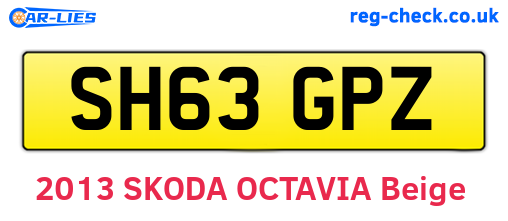 SH63GPZ are the vehicle registration plates.