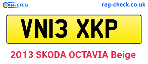 VN13XKP are the vehicle registration plates.