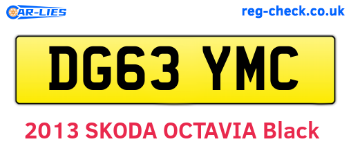 DG63YMC are the vehicle registration plates.