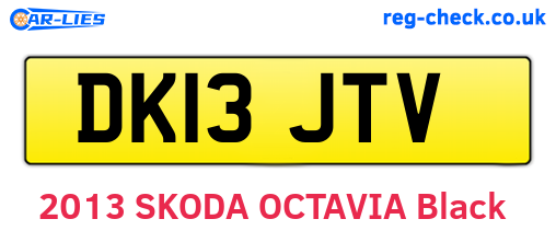 DK13JTV are the vehicle registration plates.