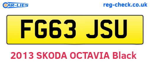FG63JSU are the vehicle registration plates.