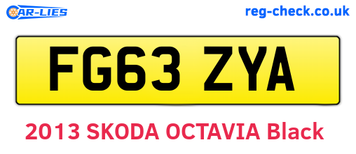 FG63ZYA are the vehicle registration plates.