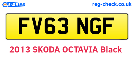 FV63NGF are the vehicle registration plates.