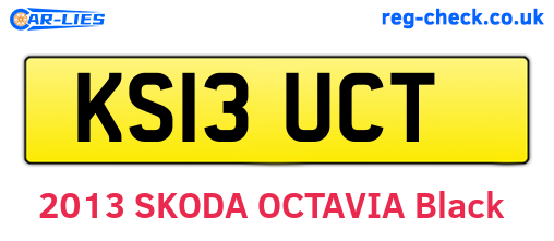 KS13UCT are the vehicle registration plates.