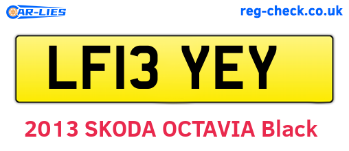 LF13YEY are the vehicle registration plates.