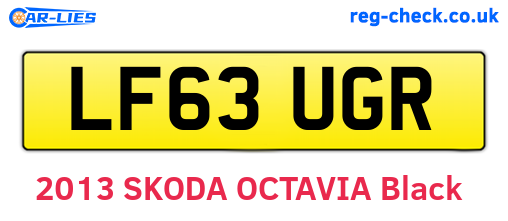 LF63UGR are the vehicle registration plates.