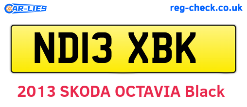 ND13XBK are the vehicle registration plates.