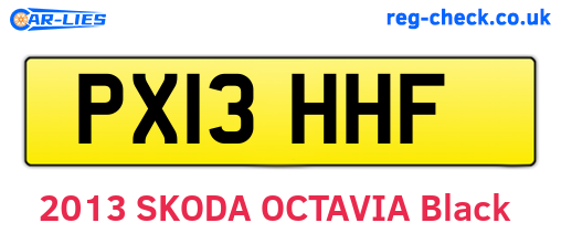 PX13HHF are the vehicle registration plates.