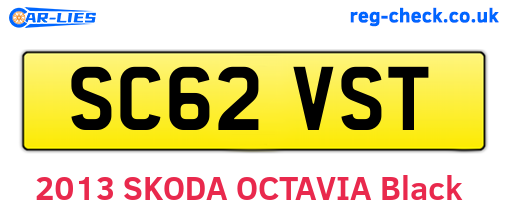 SC62VST are the vehicle registration plates.