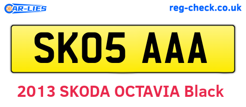 SK05AAA are the vehicle registration plates.