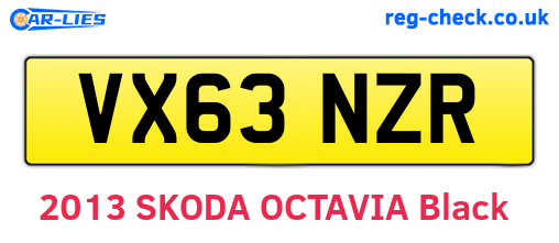 VX63NZR are the vehicle registration plates.