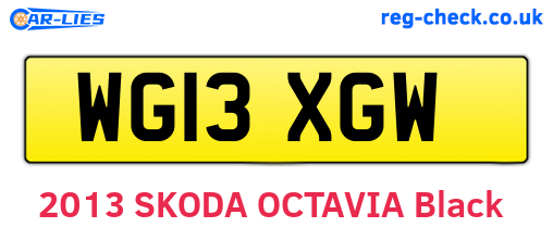 WG13XGW are the vehicle registration plates.