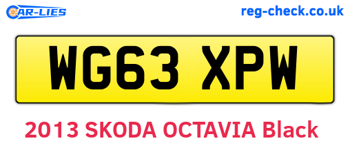 WG63XPW are the vehicle registration plates.