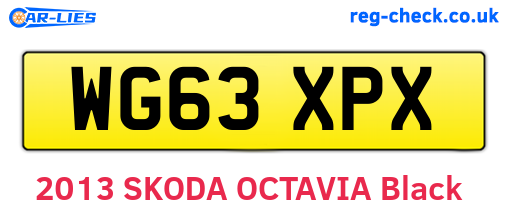 WG63XPX are the vehicle registration plates.