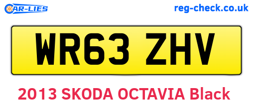 WR63ZHV are the vehicle registration plates.