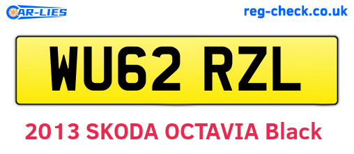 WU62RZL are the vehicle registration plates.