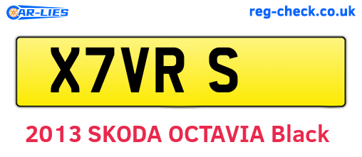 X7VRS are the vehicle registration plates.