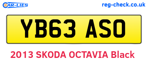 YB63ASO are the vehicle registration plates.