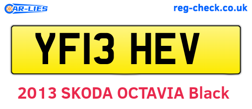 YF13HEV are the vehicle registration plates.