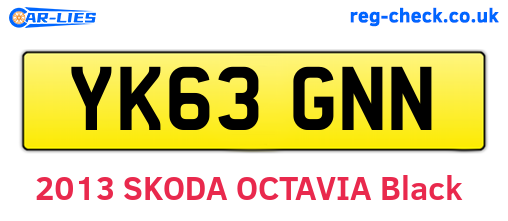 YK63GNN are the vehicle registration plates.