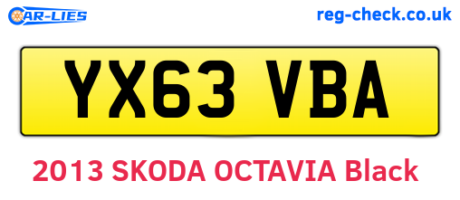 YX63VBA are the vehicle registration plates.