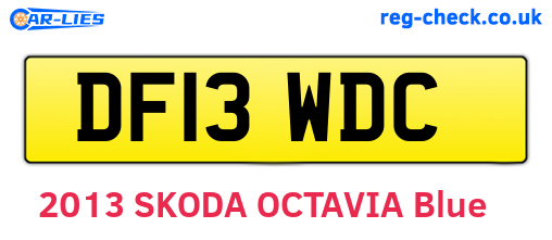 DF13WDC are the vehicle registration plates.