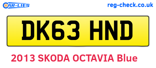 DK63HND are the vehicle registration plates.