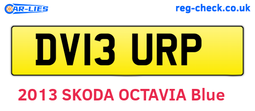 DV13URP are the vehicle registration plates.