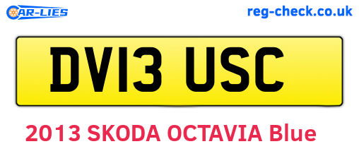 DV13USC are the vehicle registration plates.