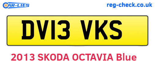 DV13VKS are the vehicle registration plates.