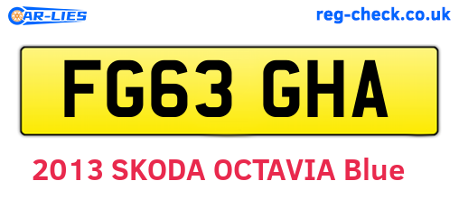 FG63GHA are the vehicle registration plates.