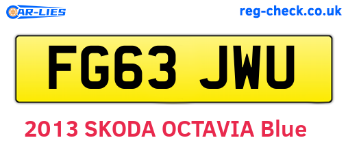 FG63JWU are the vehicle registration plates.