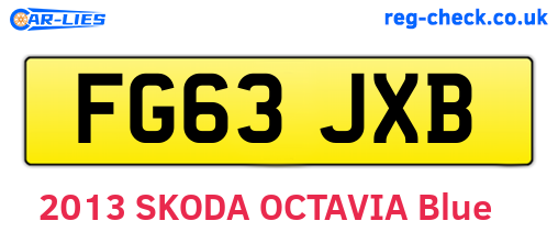 FG63JXB are the vehicle registration plates.