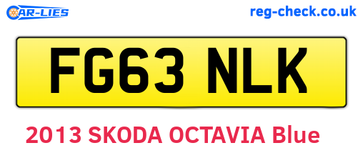 FG63NLK are the vehicle registration plates.