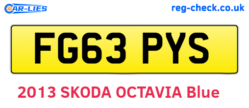 FG63PYS are the vehicle registration plates.