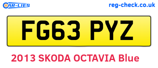 FG63PYZ are the vehicle registration plates.