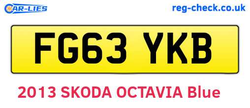 FG63YKB are the vehicle registration plates.