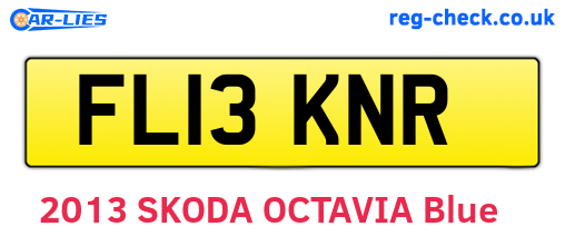 FL13KNR are the vehicle registration plates.