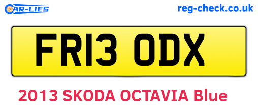 FR13ODX are the vehicle registration plates.