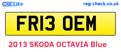 FR13OEM are the vehicle registration plates.