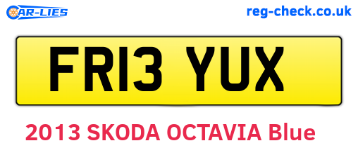 FR13YUX are the vehicle registration plates.