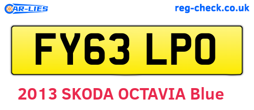 FY63LPO are the vehicle registration plates.