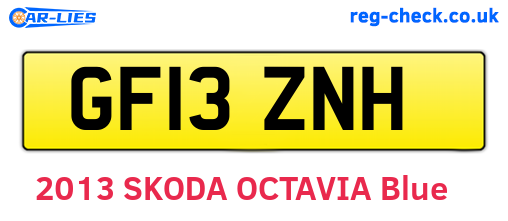 GF13ZNH are the vehicle registration plates.