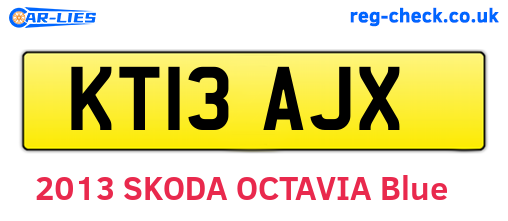 KT13AJX are the vehicle registration plates.