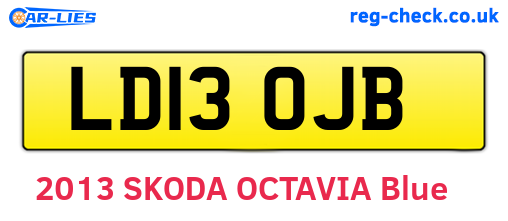 LD13OJB are the vehicle registration plates.